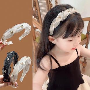 儿童网纱发箍韩国女童浏海碎发发箍不勒头防滑女孩子公主发饰头饰