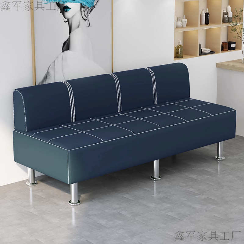 网红美发店等候椅发廊理发店等候区座椅客人休息沙发长条等待排椅