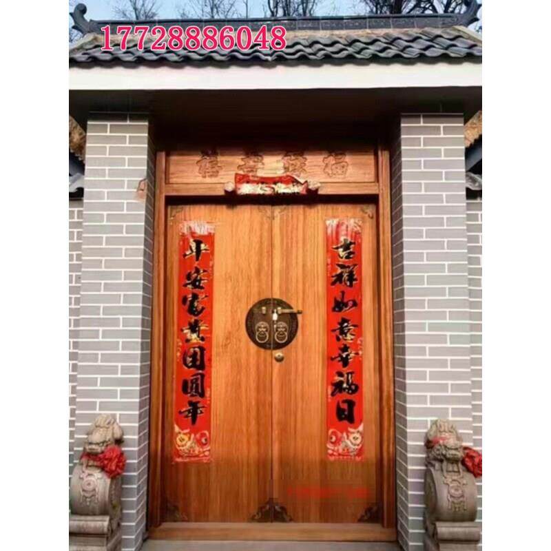 梨木别墅庭院仿古实木大门寺庙宗祠堂大门花大门中式红木进入户门