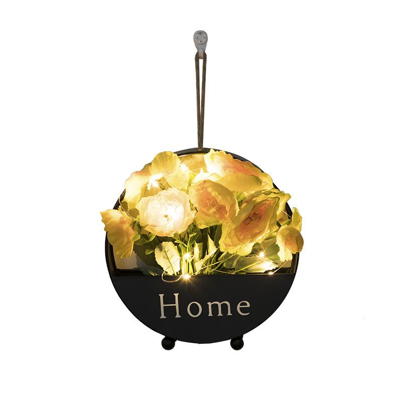 客厅卧室墙面房间假花装饰品墙壁饰墙上创意绿植挂饰挂件仿真壁挂