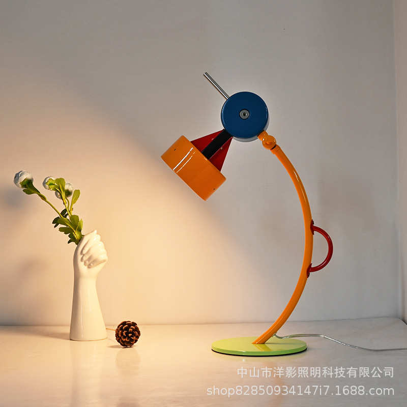 孟菲斯落地灯多彩几何创意儿童房卧室床头灯客厅桌面装饰摆件灯