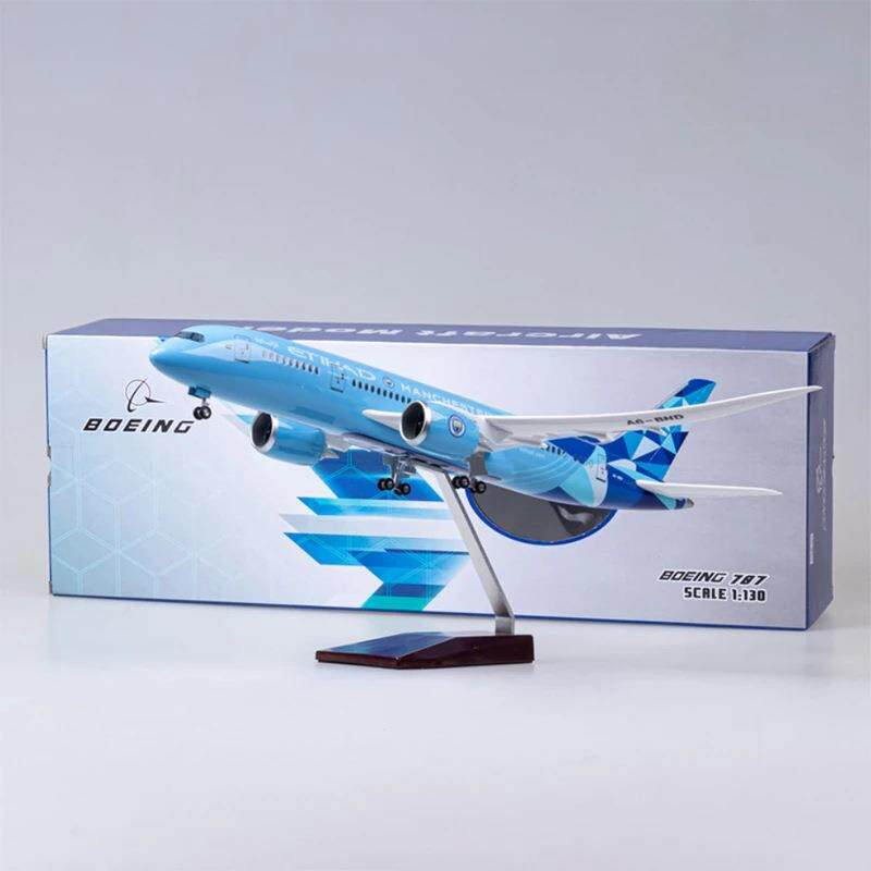 波音B787系列带灯声控LED仿真飞机模型民航客机模型航模摆件
