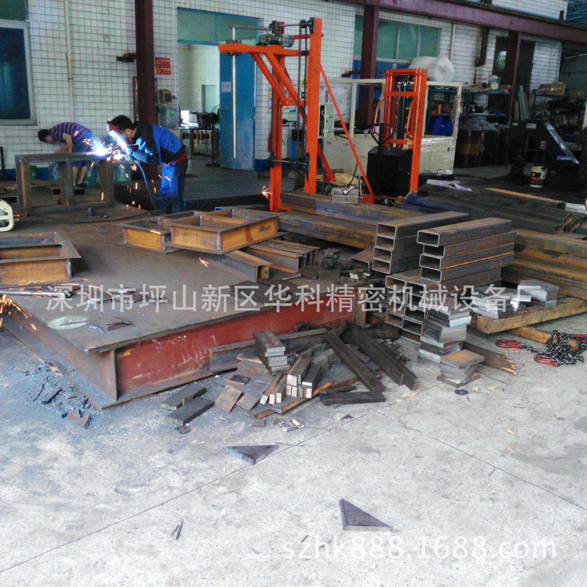 大型龙门铣比亚迪汽车部件轻轨加工设备自动化底座机架焊接