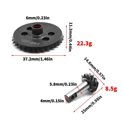 TRAXXAS E REVO SUMMIT 大E 大S 5379X (10-29T )钢差速螺旋齿轮