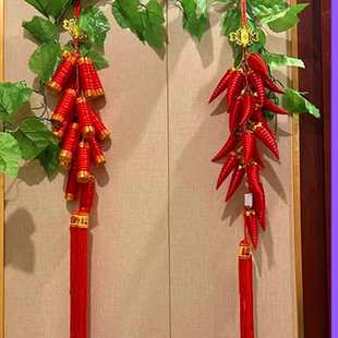 饰品鞭炮氛围灯 中国节日ins风结婚婚礼大红LED灯辣椒串情人节装