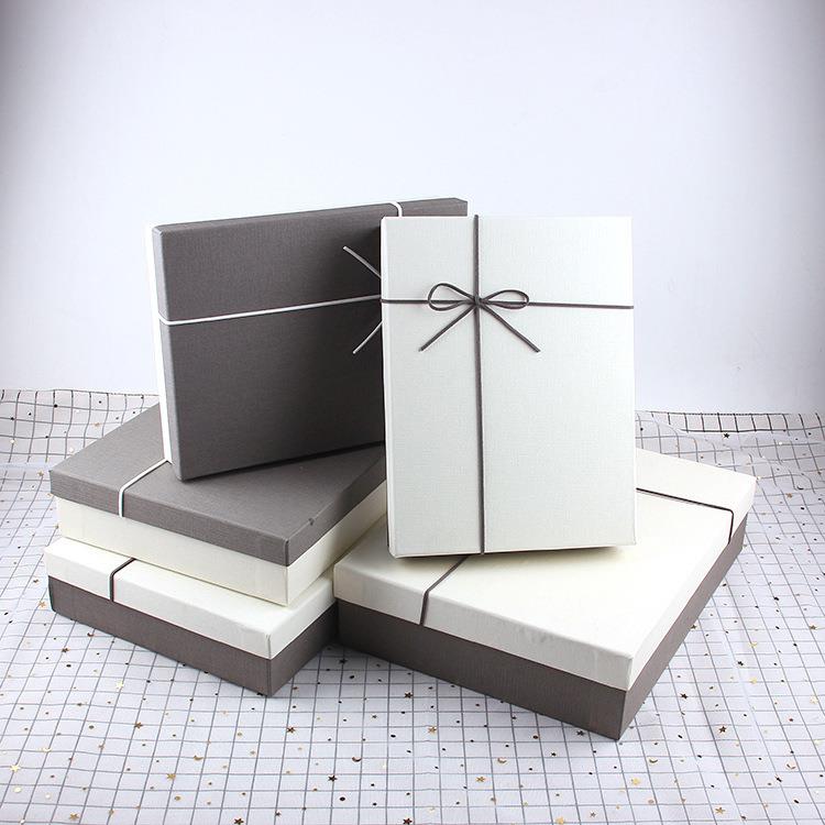 长方形礼品盒简约包装盒大号生日礼盒礼物盒空盒男生款围巾盒