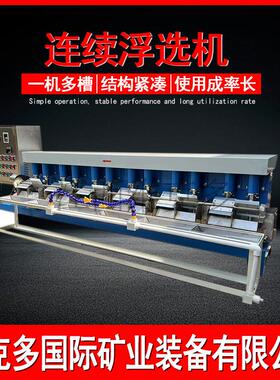 中试选矿机械搅拌连续浮选机 FX6-12多槽浮选机选锂矿 钨锡浮选机