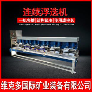 中试选矿机械搅拌连续浮选机FX6-12多槽浮选机选锂矿钨锡浮选机