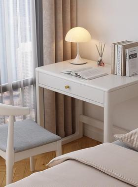 北欧实木白色书桌小户型梳妆台长60/70CM现代简约学习办公电脑桌