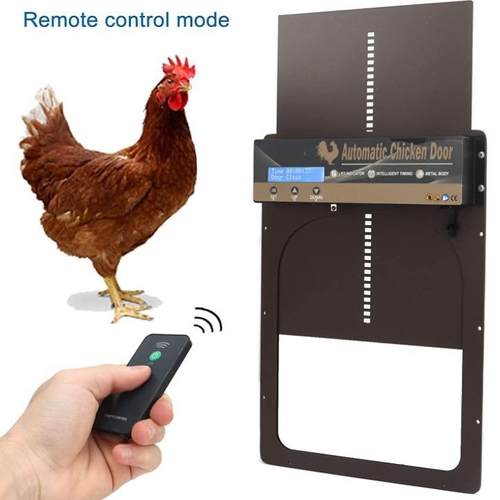 厂家直销太阳能遥控开关定时自动鸡舍门防夹光感铝合金鸡窝门
