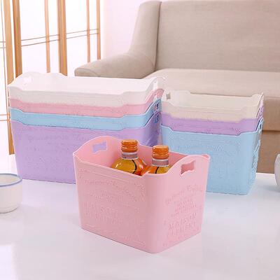 3087 Embossed Storage Basket Large European Style Storage Ba
