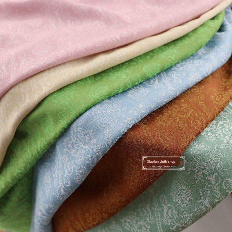 天丝+长丝欧式宫廷风朱伊纹柔软提花布料 垂坠汉服旗袍服装面料