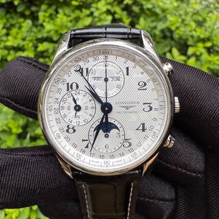 9.8新 浪琴名匠八针钢自动机械腕表40MM计时男表L2.673.4.78.3