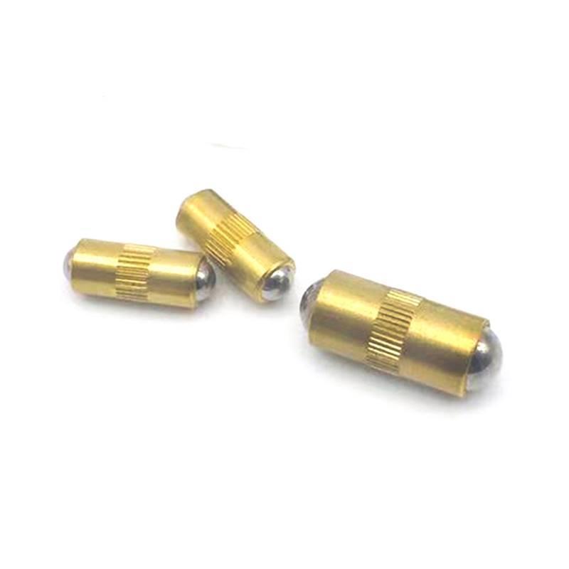 GN614.2铜制压花双头定位珠CBP2.5/3/4/5/6/7/8 球头柱塞光身玻珠