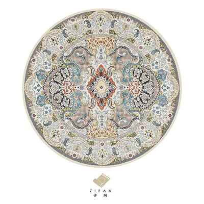 新款外帐篷内民圆形地毯族风露营面野营防潮地垫营地用大户积定制