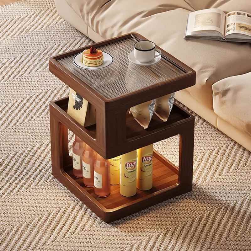 中古推几可置物架边几车多厅功能移动折叠小户型客c677沙发家用茶