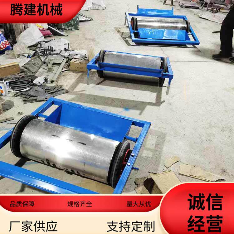 手推式磁力吸铁车间场地铁屑单双滚筒式拾铁器 强磁力扫把吸铁车