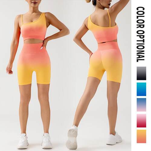 Gradient yoga bra breathable tight fitting exercise three