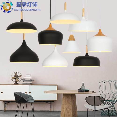 北欧创意酒吧台小吊灯现代办公室过道书房灯餐厅床头客厅锅盖灯具