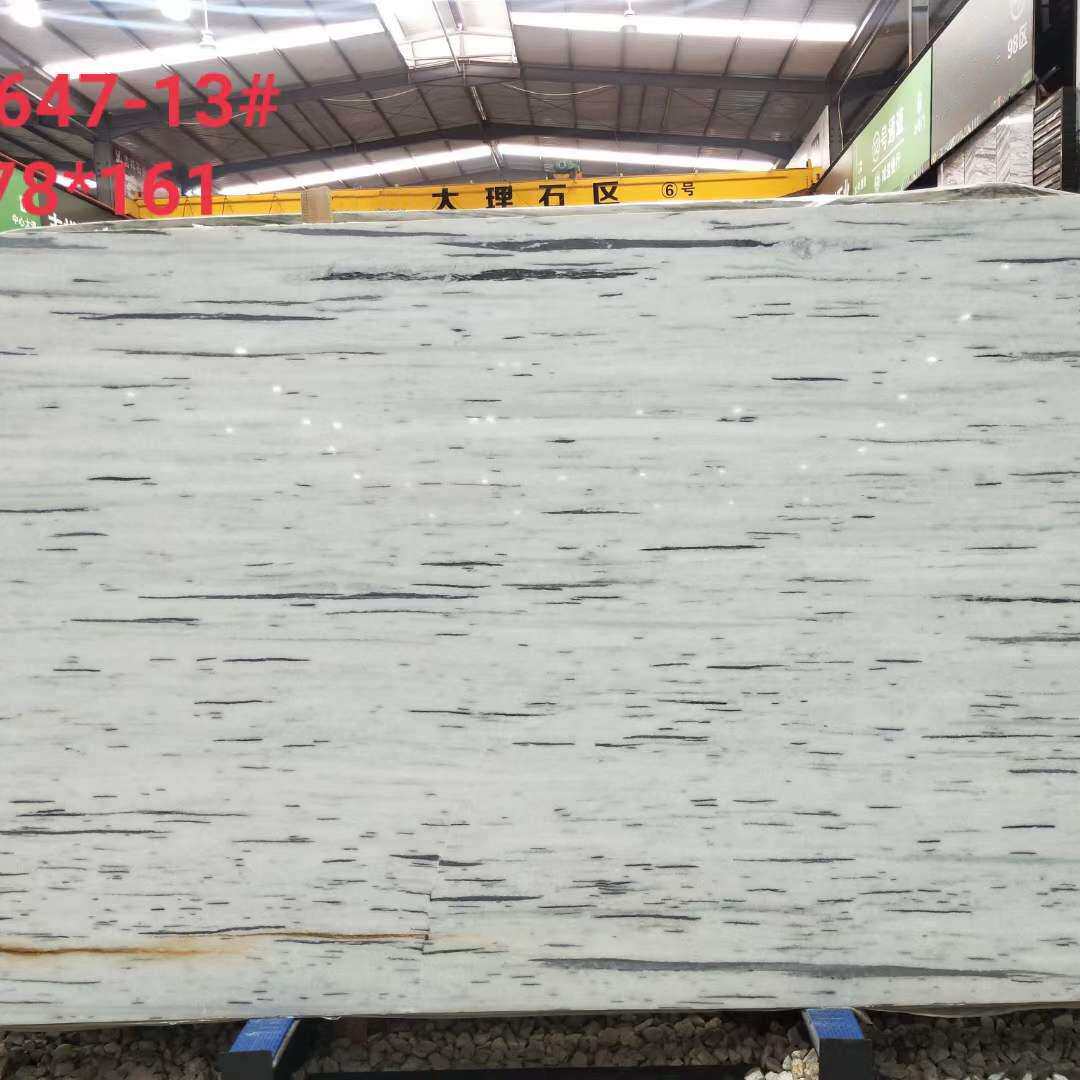 天然奢石台面 白色银河大理石室内装修地面酒店别墅