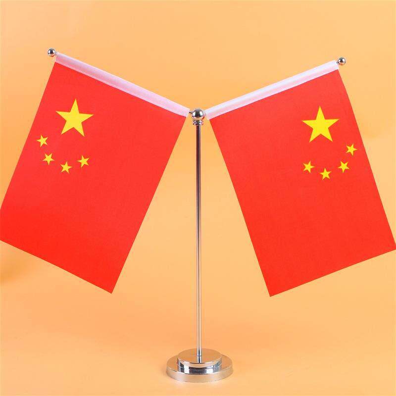 爆款优质小红旗双层底座桌旗架小摆件办公室会议室桌面装饰旗座