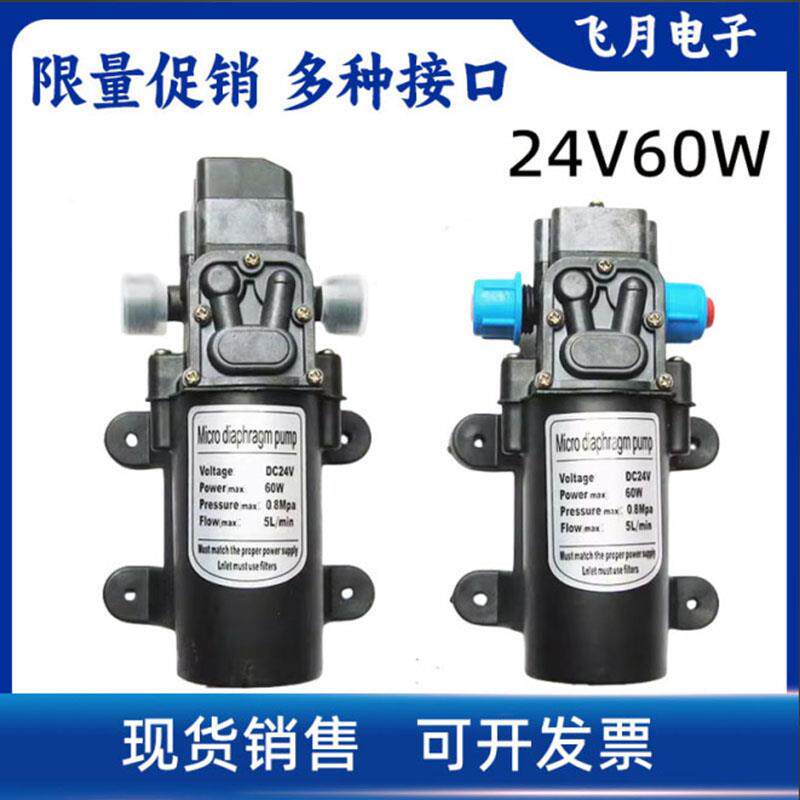 直流24V60W微型清洗机自动型电动抽水泵车载洗车喷淋降温高压水泵