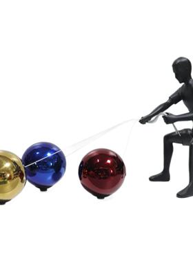 北欧创意金属拉客球人物雕塑摆件厅玄关房酒板店拉球人样书房家居