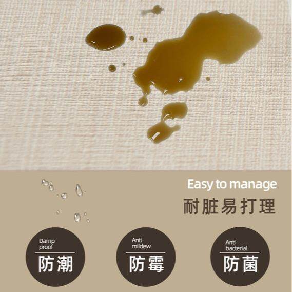 新款直销墙布自粘奶油色卧室客厅墙纸防水床头软包墙板装饰电视背