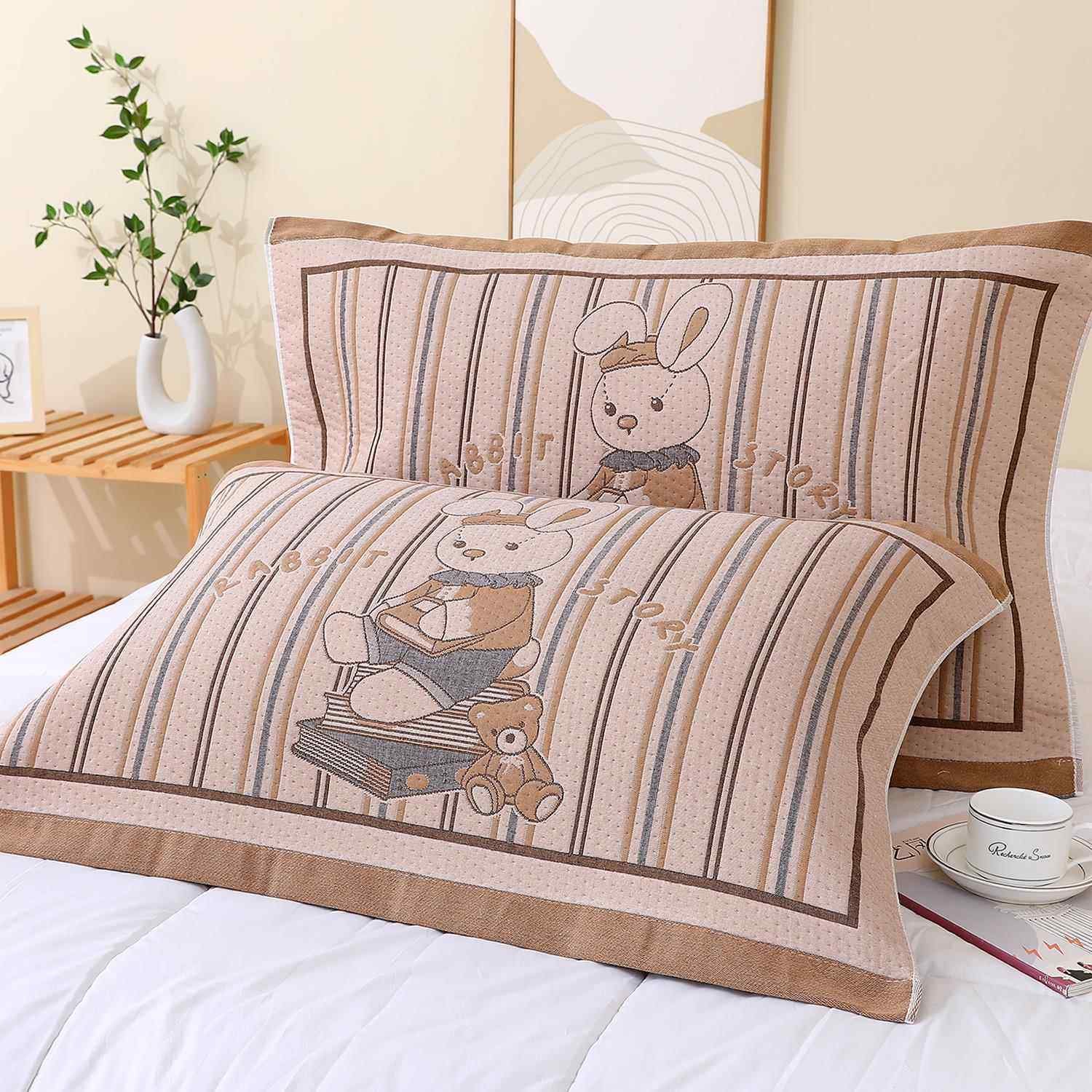 【细纱枕巾一对装】精梳棉新款耐磨成人枕头巾棉纱布吸汗加厚盖巾,床上用品,枕巾,淘宝优惠券,粉丝福利购,淘宝优惠卷