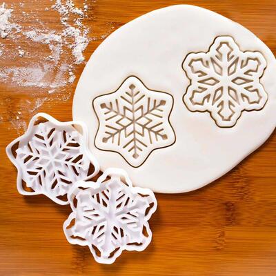 Christmas Gingerbread Cookie Cutters Snowflake Santa Plastic