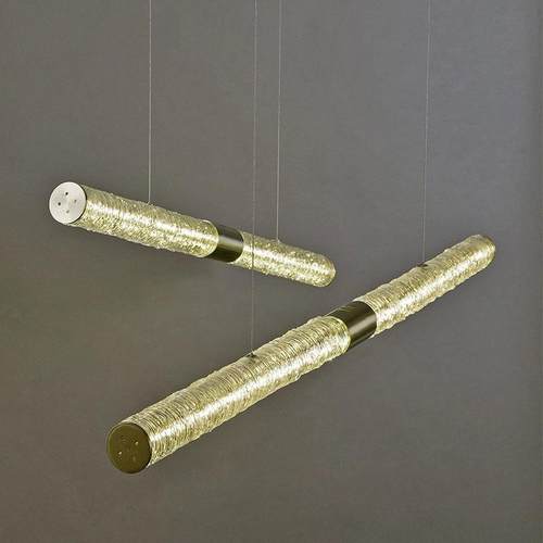 现代极简餐厅吊灯设计师书房吧台售楼处长条玻璃展厅酒店客房吊灯