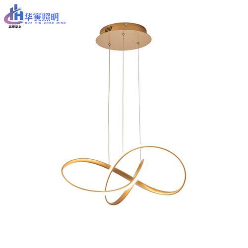 北欧轻奢个性餐厅吊灯简约后现代艺术创意店铺吧台前台线条led灯