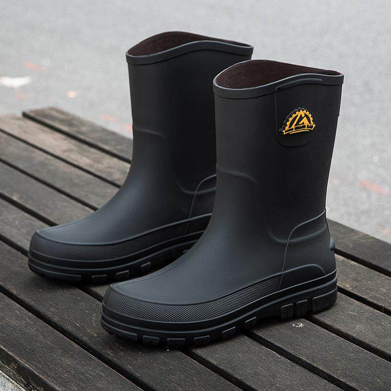 新款男士防水鞋雨鞋防滑雨靴子中筒时尚胶鞋韩版套脚休闲跨境