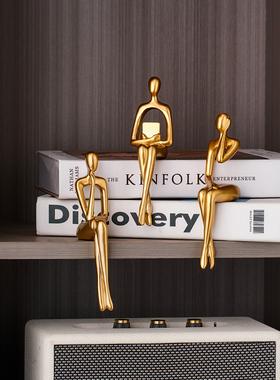 北欧抽象人物坐姿摆件轻奢家居客厅酒柜电视柜办公室桌面软装饰品