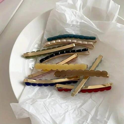 2pcs/set Cute Bobby Pins Acetate Hair Clip Side Pin Colorful