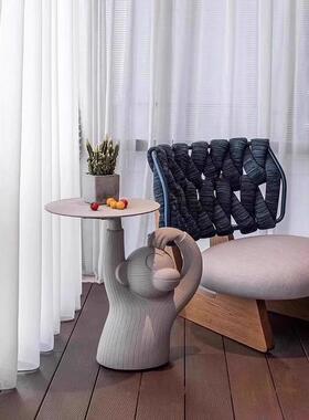 庭院室外藤编躺椅酒店民宿露天阳台防水防晒组合家具户外休闲躺床