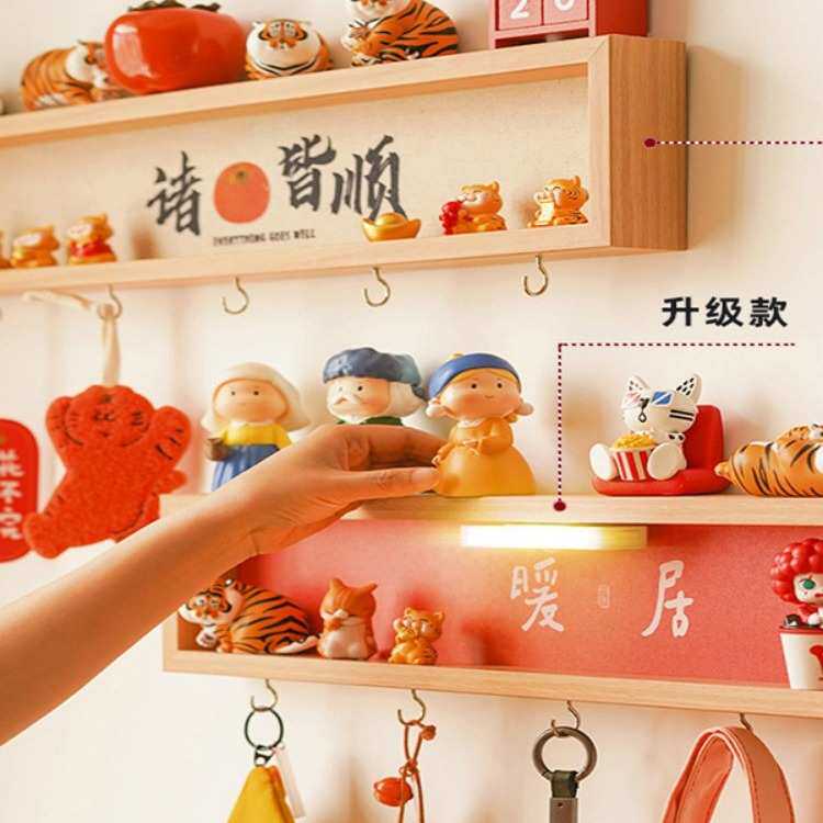 创意入户门玄关钥匙收纳挂架免打孔进门挂钩墙上装饰画置物架壁挂