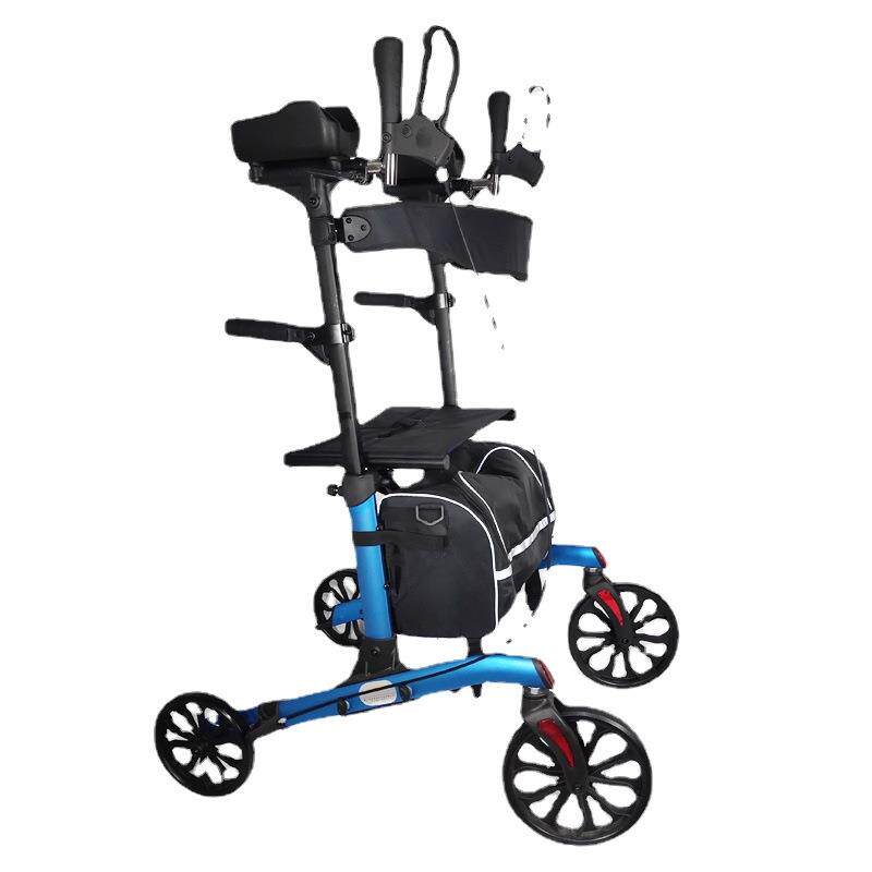 肘部折叠老人四轮助步椅扶手架手把刹车握步行器学步车时尚购物车