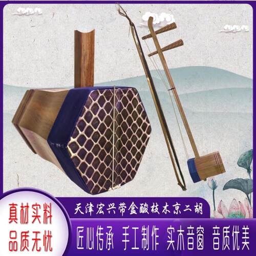 京二胡乐器专业酸枝木京二胡乐器成人儿童初学演奏乐器