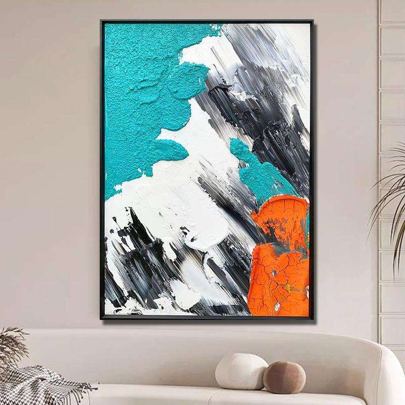 纯手绘厚肌理油画【随想抽象】客厅玄关过道风景抽象装饰立体挂画