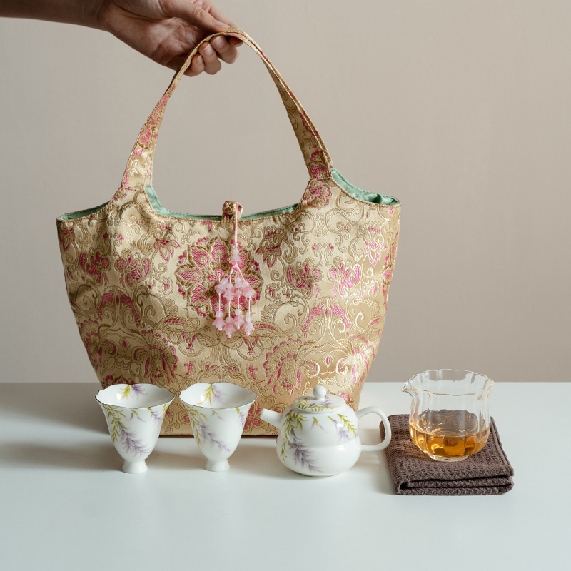 拓土旅行手提茶具户外旅游便携式茶包茶壶茶杯收纳袋功夫茶具套装