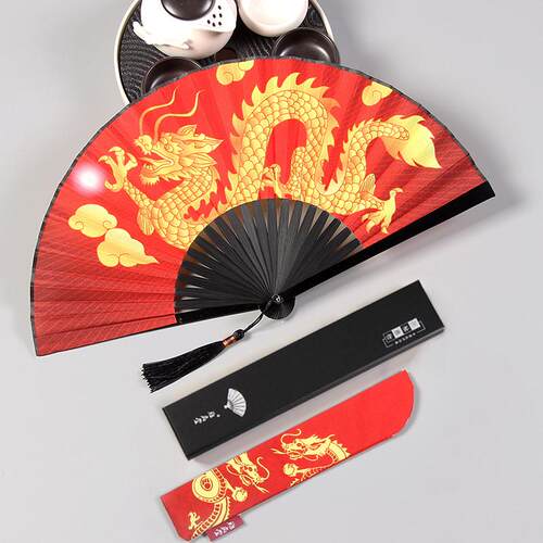 3zby批发便携夏季古风扇子男士女式扇风扇扇黑色折儿童随身小折叠