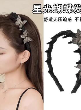 New French-style luxury 3D full-diamond butterfly ultra-shin