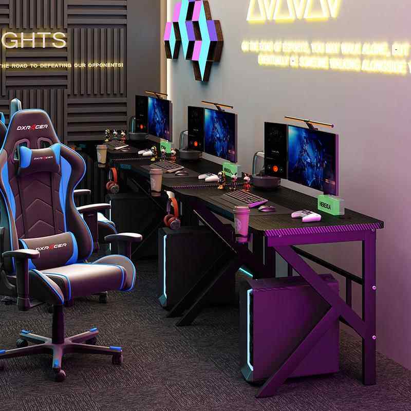 竞桌网吧电游机网咖网台式电脑桌家用电脑桌碳纤维电脑VOU桌子