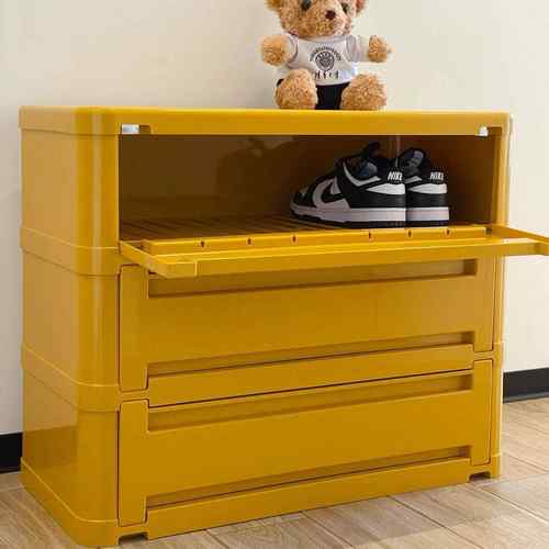 鞋柜复古家用门口鞋架玄关柜ins风小户型中古收纳柜卧室储物柜子