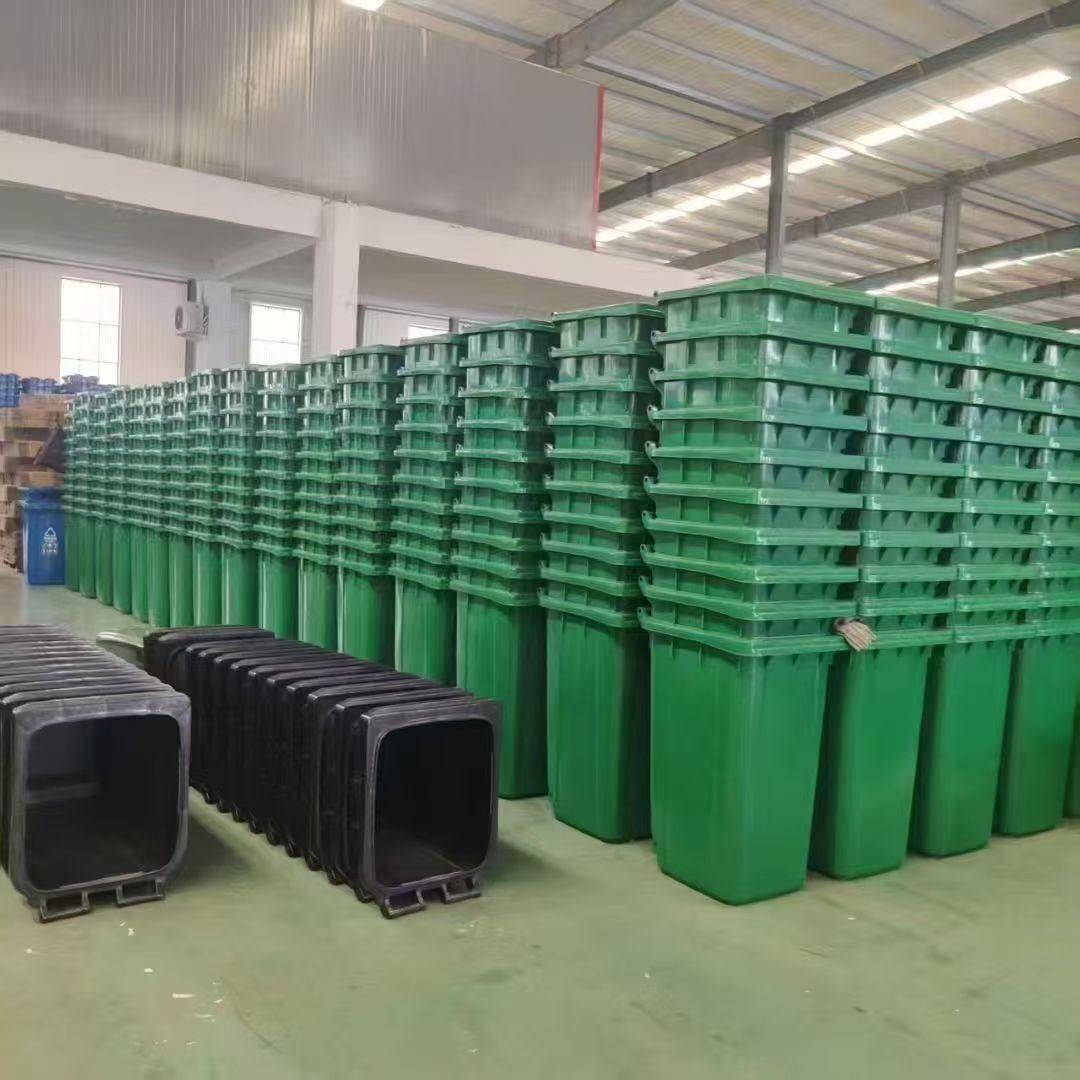 垃圾桶240升多规格大容量带盖工带轮式120户外分类环卫挂车垃圾桶