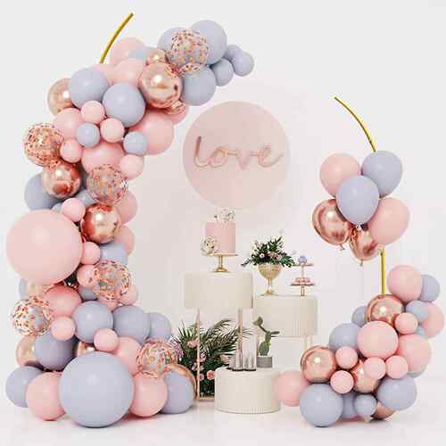 婚门庆道具拱铁艺牛角架子婚结婚礼拱门花架仿sj001真花鲜花拱门