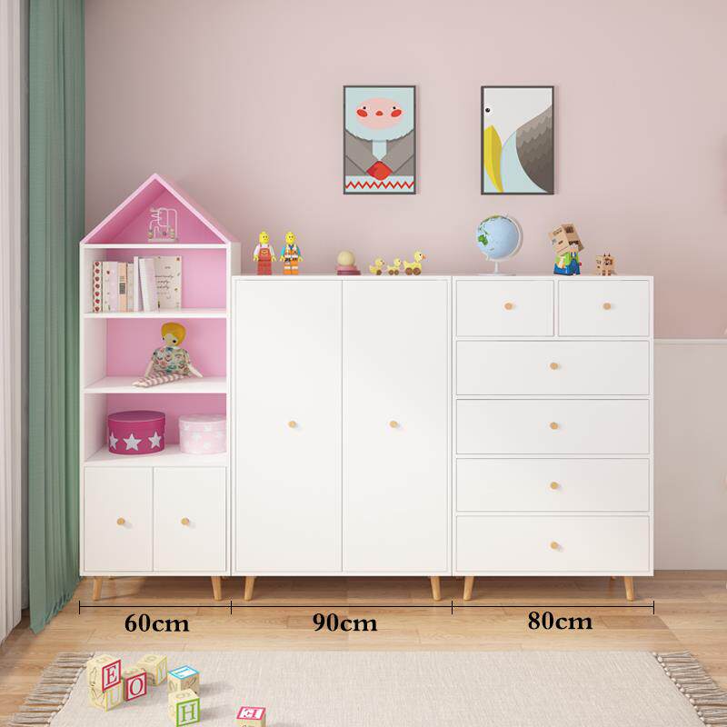 正品可比熊实木儿童柜收衣宝纳柜宝衣柜小衣橱婴儿衣挂柜衣式两门