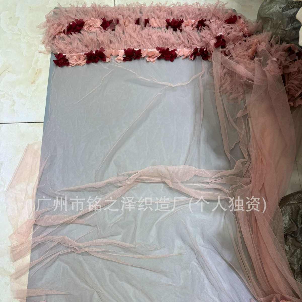 厂家直销蕾丝裙摆 公主裙花边 蓬蓬网纱裙摆花边 立体网纱 童装下