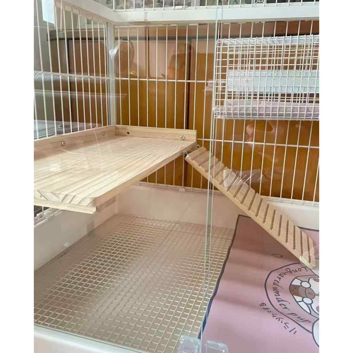 大杨兔笼R81Pro两层平台实木强化隔断地板楼梯R100Pro天竺鼠天竺